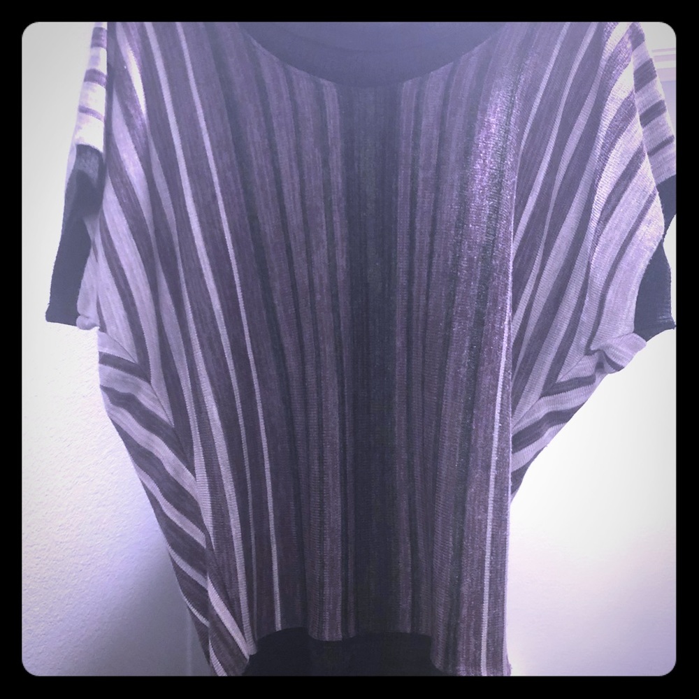 Purple striped sweater blouse